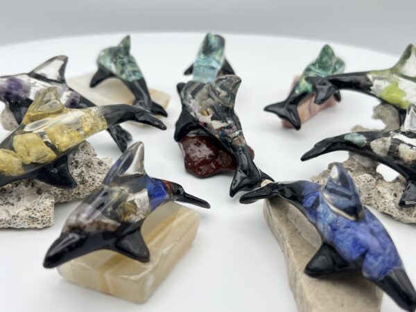 Semi-Precious Stone Dolphin With Base - Small, Assorted - Image 4